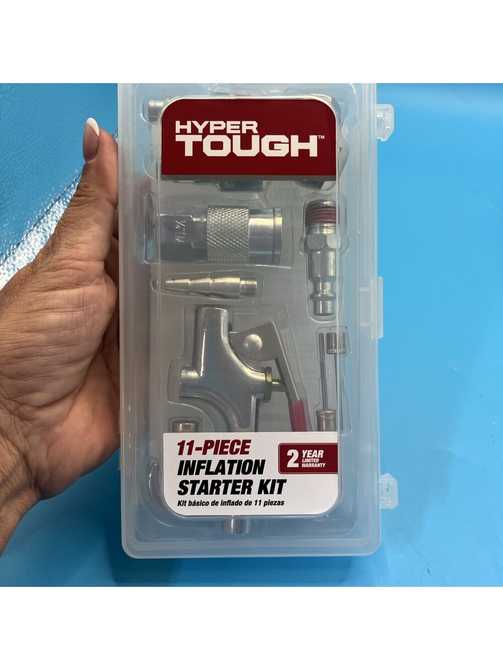 Hyper Tough 11-Piece Portable Inflation Steel Accessory Kit for Air Compressors